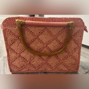 Fossil Pink‎ Woven Handbag